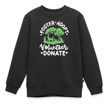 Hunderettung Tierheim - Kinder Premium Organic Sweatshirt - Schwarz - Vorne - AI Model Kid Female (0cm)