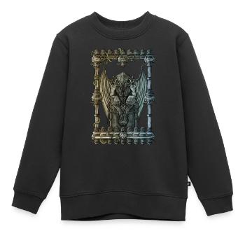 Cthulhu - Sweat Premium enfant bio - noir - Devant - AI Model Kid Female (0cm)