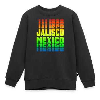 Jalisco Mexiko Regenbogen Design - Kinder Premium Organic Sweatshirt - Schwarz - Vorne - AI Model Kid Female (0cm)