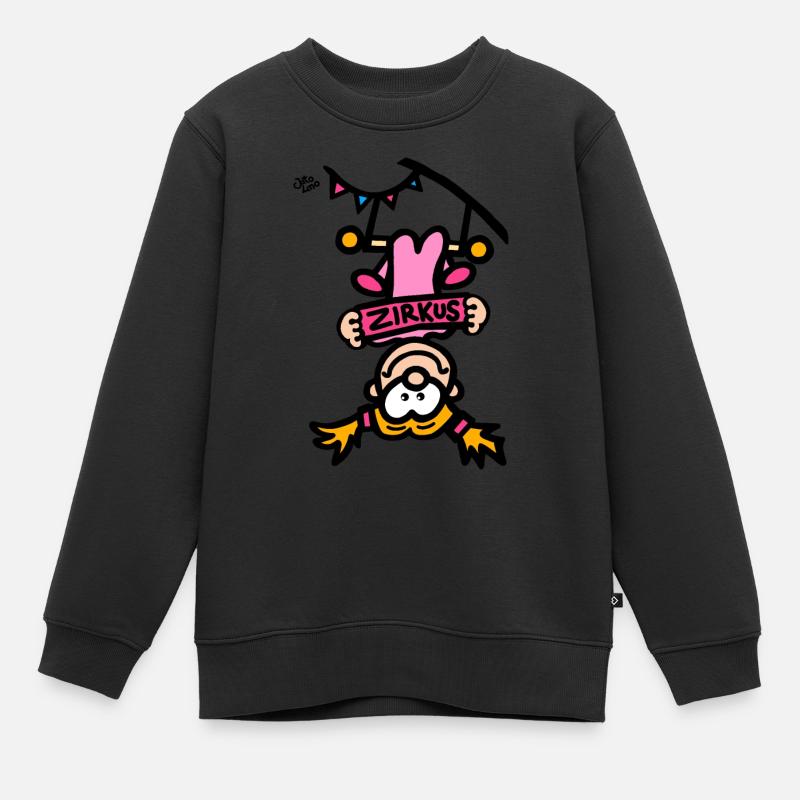 Cirque - Sweat Premium enfant bio - noir