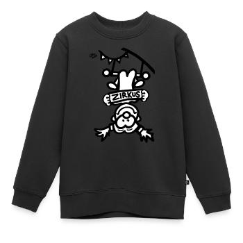 Zirkus - Kinder Premium Organic Sweatshirt - Schwarz - Vorne - AI Model Kid Female (0cm)