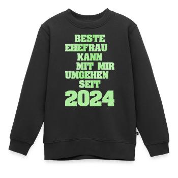 2024 - Sweat Premium enfant bio - noir - Devant - AI Model Kid Female (0cm)