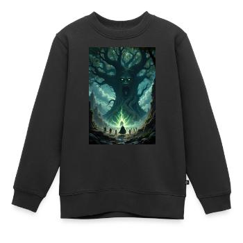 Image d’arbre fantastique. - Sweat Premium enfant bio - noir - Devant - AI Model Kid Female (0cm)