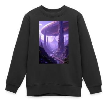Sci-Fi Film Alien Planet - Kinder Premium Organic Sweatshirt - Schwarz - Vorne - AI Model Kid Female (0cm)