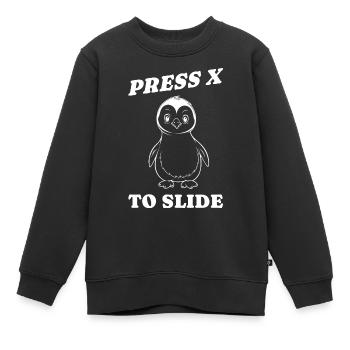 Appuyez sur X pour glisser l’idée cadeau - Sweat Premium enfant bio - noir - Devant - AI Model Kid Female (0cm)
