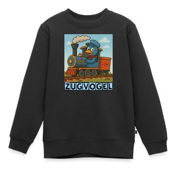 Zugvogel by Rico Beck - Kinder Premium Organic Sweatshirt - Schwarz - Vorne - AI Model Kid Female (0cm)