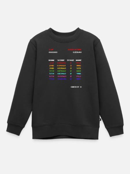 Hoher Punktestand - Kinder Premium Organic Sweatshirt - Schwarz