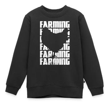 Agriculture - Sweat Premium enfant bio - noir - Devant - AI Model Kid Female (0cm)