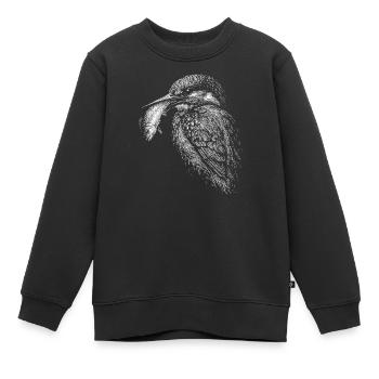 Eisvogel - Kinder Premium Organic Sweatshirt - Schwarz - Vorne - AI Model Kid Female (0cm)