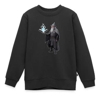 Magier - Kinder Premium Organic Sweatshirt - Schwarz - Vorne - AI Model Kid Female (0cm)