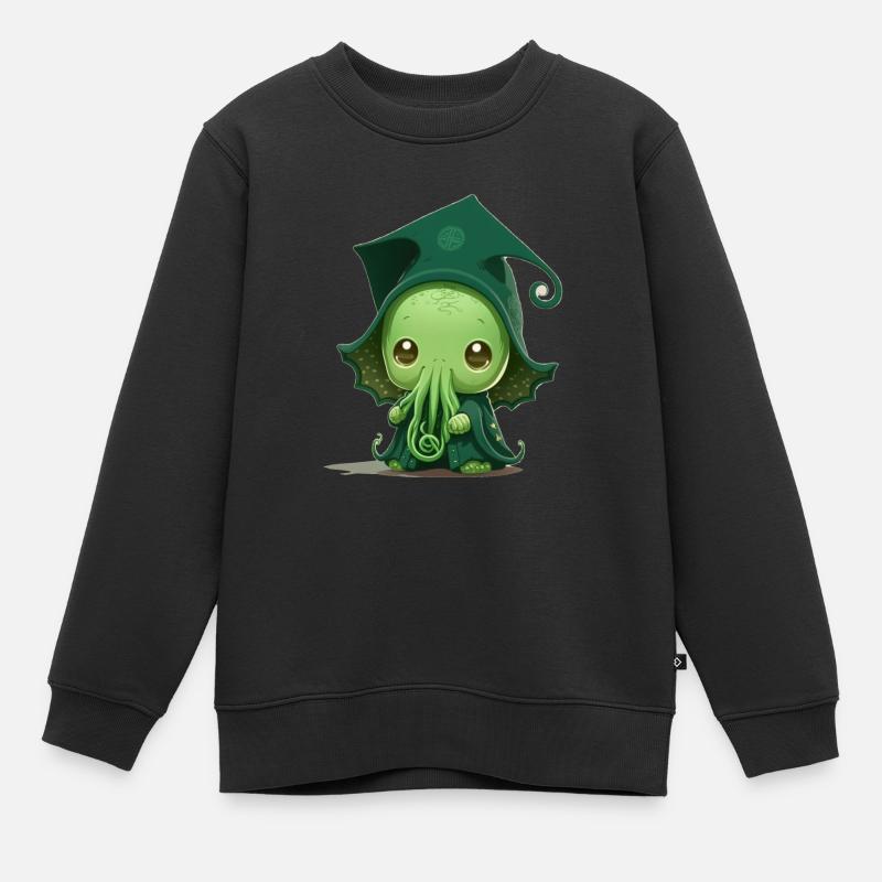 Un bébé mignon Cthulhu - Sweat Premium enfant bio - noir