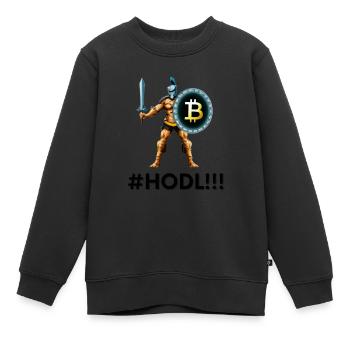 Bitcoin Hold Krypto Cryptocurrency - Kinder Premium Organic Sweatshirt - Schwarz - Vorne - AI Model Kid Female (0cm)