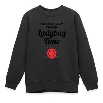 Marienkäfer Insektensammler Entomologie Entomologe - Kinder Premium Organic Sweatshirt - Schwarz - Vorne - AI Model Kid Female (0cm)