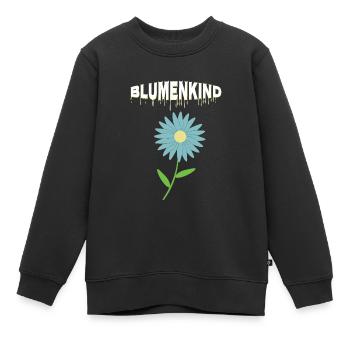 Blumenkind für Freigeister, Wild und sorglos - Kinder Premium Organic Sweatshirt - Schwarz - Vorne - AI Model Kid Female (0cm)