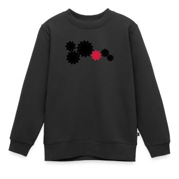 Zahnräder, Teamwork - Kinder Premium Organic Sweatshirt - Schwarz - Vorne - AI Model Kid Female (0cm)