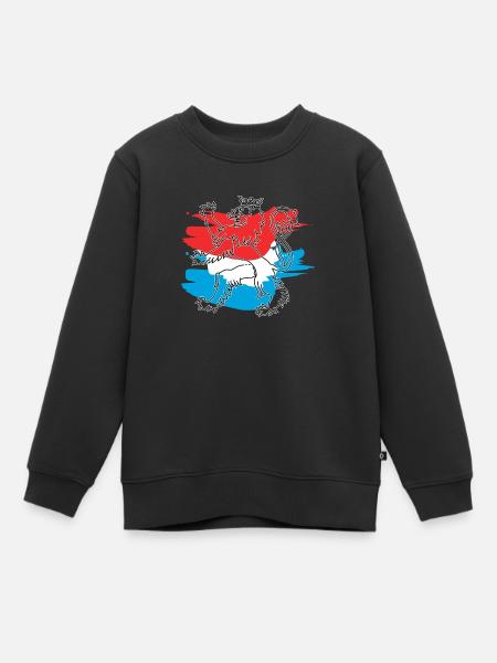 Roude Leiw mat Faarw - Kinder Premium Organic Sweatshirt - Schwarz