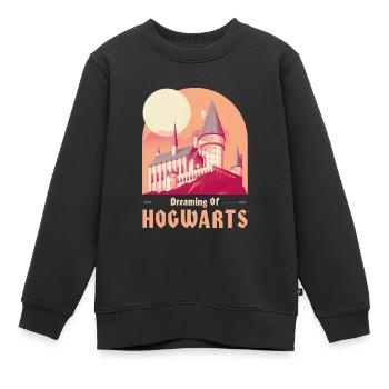 Harry Potter Dreaming Of Hogwarts - Sweat Premium enfant bio - noir - Devant - AI Model Kid Female (0cm)