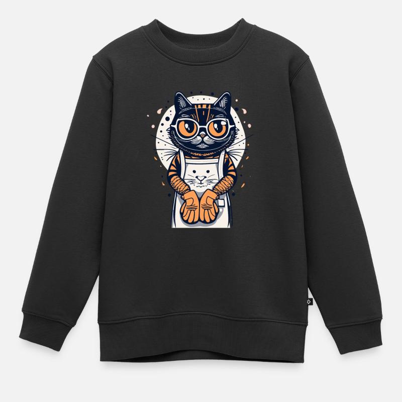 Backen - Kinder Premium Organic Sweatshirt - Schwarz
