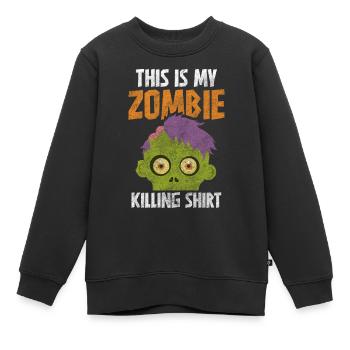 Zombieapokalypse Zombie-Jäger Pandemie Epidemie - Kinder Premium Organic Sweatshirt - Schwarz - Vorne - AI Model Kid Female (0cm)