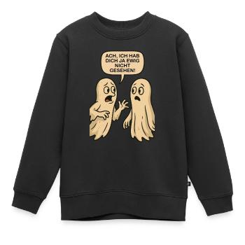 Oh, je ne t’ai pas vu depuis des lustres (fantômes) - Sweat Premium enfant bio - noir - Devant - AI Model Kid Female (0cm)