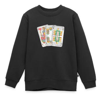 Watten Wattn Maschine - Kinder Premium Organic Sweatshirt - Schwarz - Vorne - AI Model Kid Female (0cm)
