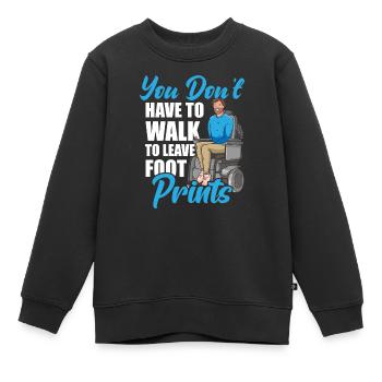 Behindert Rollstuhlfahrer Ironie - Kinder Premium Organic Sweatshirt - Schwarz - Vorne - AI Model Kid Female (0cm)