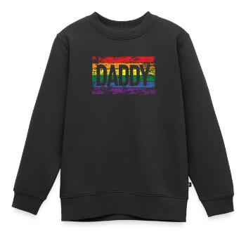 Papa - Sweat Premium enfant bio - noir - Devant - AI Model Kid Female (0cm)