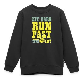 Battre fort - Sweat Premium enfant bio - noir - Devant - AI Model Kid Female (0cm)