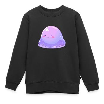 Monstre visqueux mignon - Conception de dessin animé mignon - Sweat Premium enfant bio - noir - Devant - AI Model Kid Female (0cm)