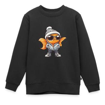 Goldfische Winter - Kinder Premium Organic Sweatshirt - Schwarz - Vorne - AI Model Kid Female (0cm)