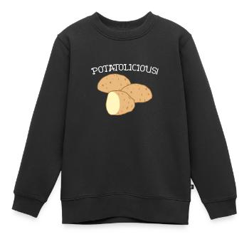 Potatolicious, légumes, alimentation saine, pomme - Sweat Premium enfant bio - noir - Devant - AI Model Kid Female (0cm)