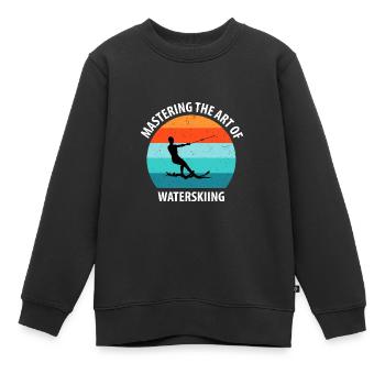 Wasserskier Wasserski Wasserskifahrer - Kinder Premium Organic Sweatshirt - Schwarz - Vorne - AI Model Kid Female (0cm)
