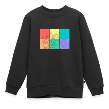 Ocean, nature, magnifiques récifs coralliens, - Sweat Premium enfant bio - noir - Devant - AI Model Kid Female (0cm)