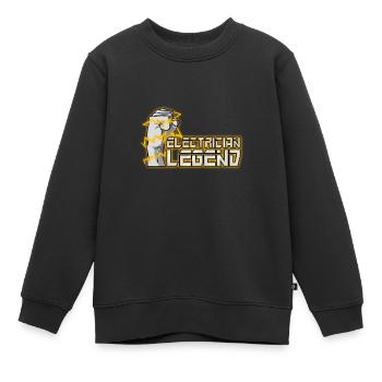 Elektroarbeiter, Spannung, Handwerker, Elektriker - Kinder Premium Organic Sweatshirt - Schwarz - Vorne - AI Model Kid Female (0cm)