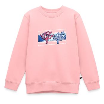 Récifs coralliens, environnement, nature, - Sweat Premium enfant bio - rose - Devant - AI Model Kid Female (0cm)