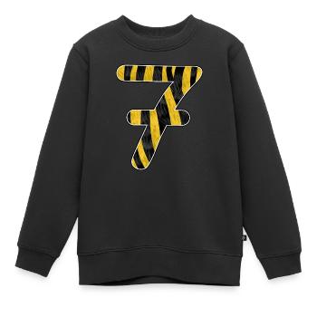 Geburtstag Tiger Sieben - Kinder Premium Organic Sweatshirt - Schwarz - Vorne - AI Model Kid Female (0cm)
