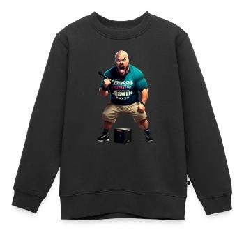 Motivational speaker - Kids Premium Organic Sweatshirt - black - Front - AI Model Kid Female (0cm)