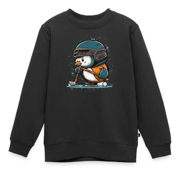 Étoile du hockey des Pingouins - Sweat Premium enfant bio - noir - Devant - AI Model Kid Female (0cm)