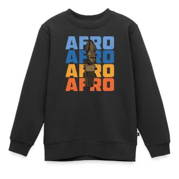 Frisur Kultur Afrika Afro Geschichte Afrikanische - Kinder Premium Organic Sweatshirt - Schwarz - Vorne - AI Model Kid Female (0cm)
