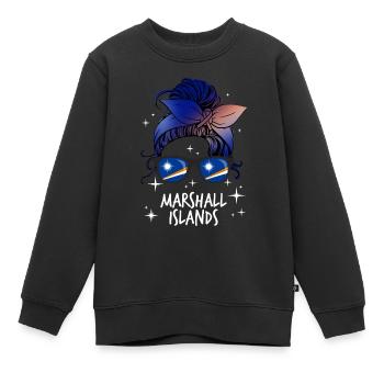 Marshall (Îles) - Sweat Premium enfant bio - noir - Devant - AI Model Kid Female (0cm)