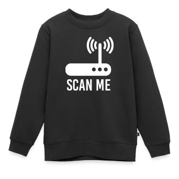 Accès Internet sans fil - Sweat Premium enfant bio - noir - Devant - AI Model Kid Female (0cm)