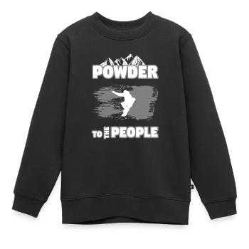 snowboard poudreuse personnes - Sweat Premium enfant bio - noir - Devant - AI Model Kid Female (0cm)