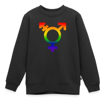 COULEUR DU SYMBOLE DE GENRE - Sweat Premium enfant bio - noir - Devant - AI Model Kid Female (0cm)