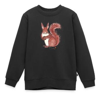 Eichhörnchen - Kinder Premium Organic Sweatshirt - Schwarz - Vorne - AI Model Kid Female (0cm)