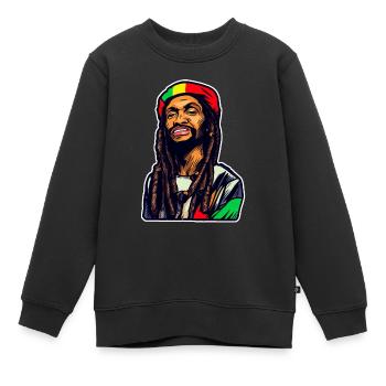 Mr Rasta - Kinder Premium Organic Sweatshirt - Schwarz - Vorne - AI Model Kid Female (0cm)