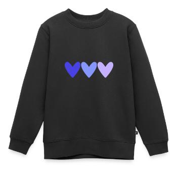 LIEBE. PAAR. ICH HABE GERADE GEHEIRATET. Junggesellinnenabschied. VALENTINSTAG. - Kinder Premium Organic Sweatshirt - Schwarz - Vorne - AI Model Kid Female (0cm)