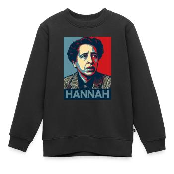 Hannah Arendt - Sweat Premium enfant bio - noir - Devant - AI Model Kid Female (0cm)