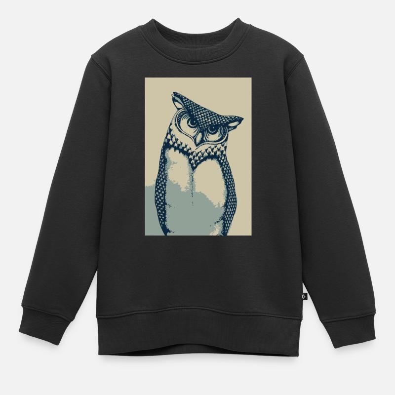 chouette - Sweat Premium enfant bio - noir
