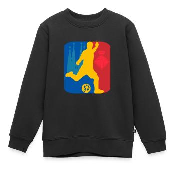 Barcelona - Kinder Premium Organic Sweatshirt - Schwarz - Vorne - AI Model Kid Female (0cm)