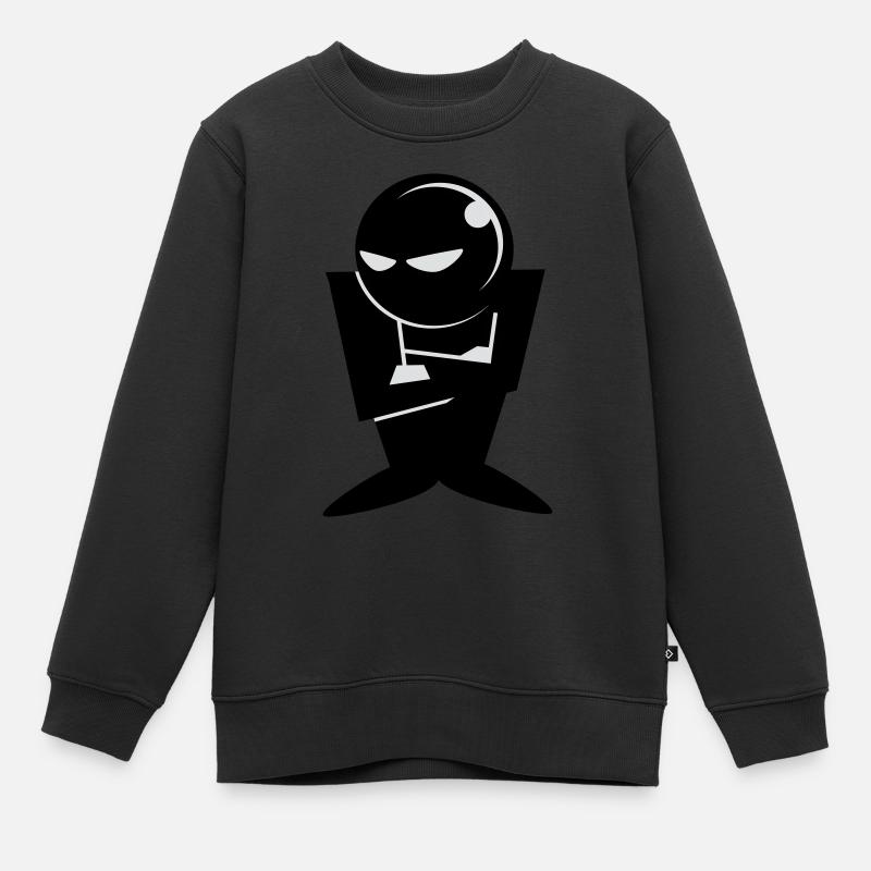 Mürrisch - Kinder Premium Organic Sweatshirt - Schwarz